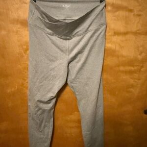 OLD NAVY Leggings Cloud Comfy 7/8 Extra High Rise Cross Waistband Gray